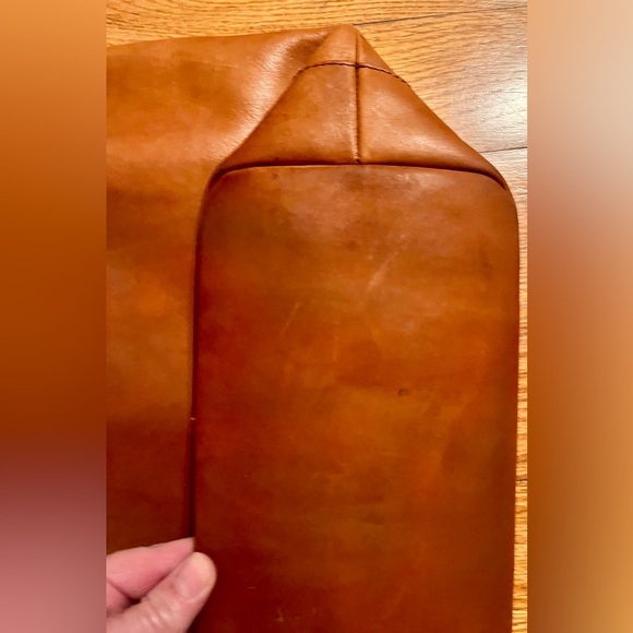 Madewell Tan Leather Bucket Bag Interior Pockets Large Maybe Lafayette Classic - Picture 9 of 17